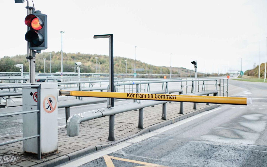 Traffic barrier at bridge